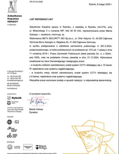 Zabytkowa kopalnia Ignacy w Rybniku - referencje dla BSS24