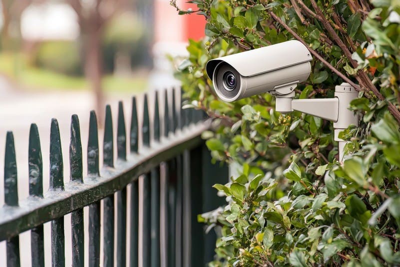 kamera-zewnetrzna-przy-ogrodzeniu-monitoring-domowy Kamera zewnętrzna zamontowana przy ogrodzeniu – monitoring domowy